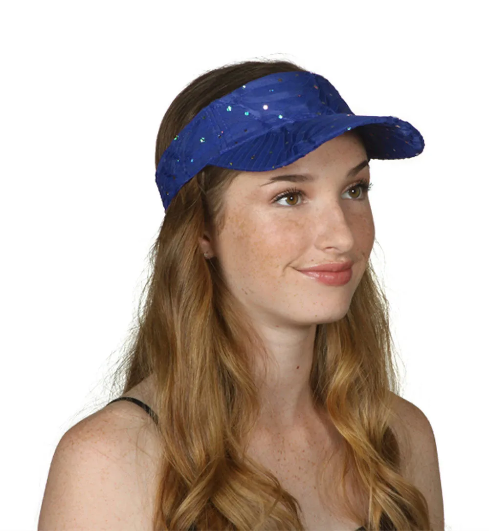 TopHeadwear Glitter Sequin Visor Hat