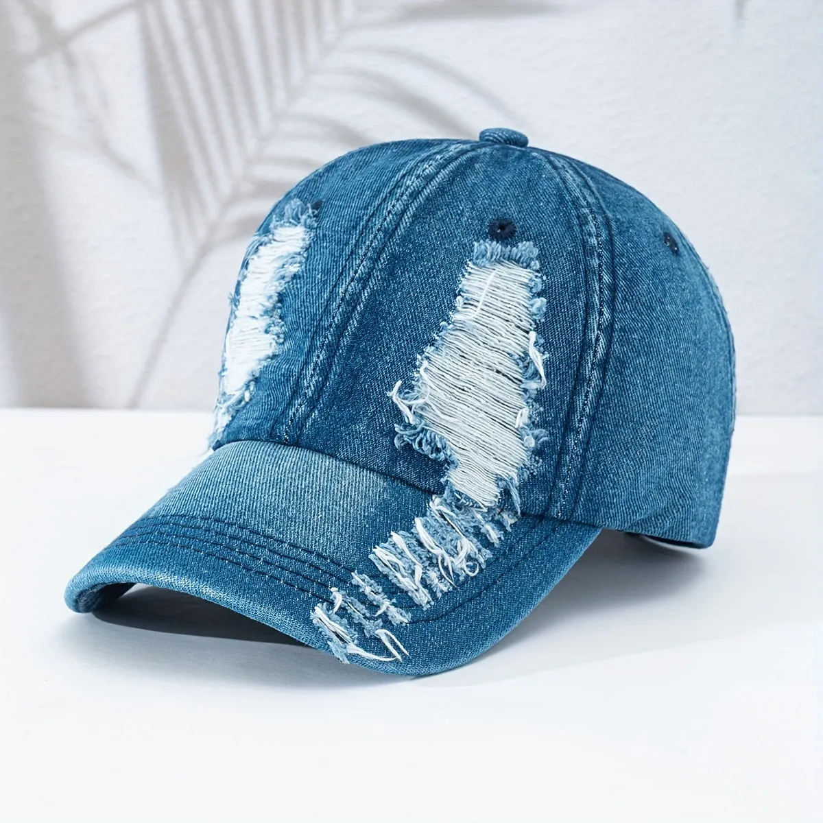 Unisex Sunshade Washed Denim Baseball Cap**