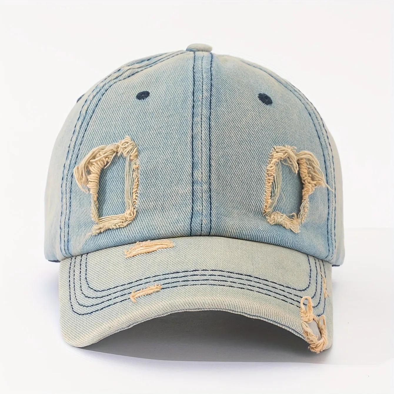 Unisex Sunshade Washed Denim Baseball Cap**