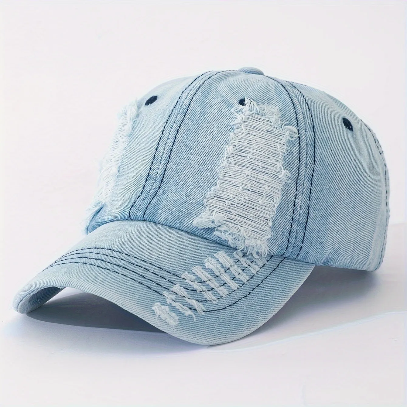 Unisex Sunshade Washed Denim Baseball Cap**