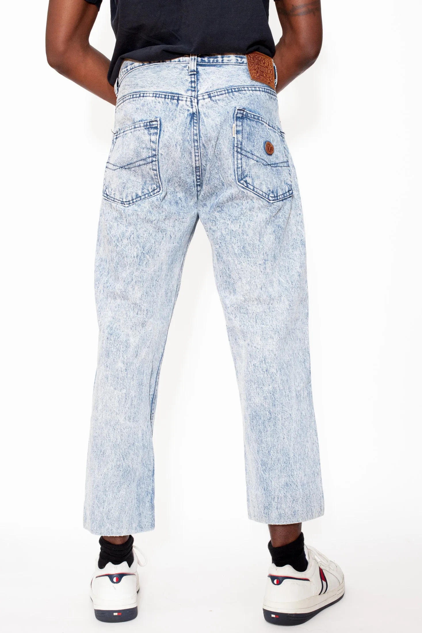 Vintage 80s Valentino Acid Wash Denim Jeans