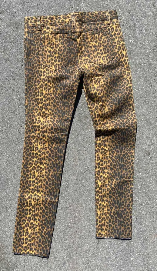 Vintage Cheetah Print Jeans 32