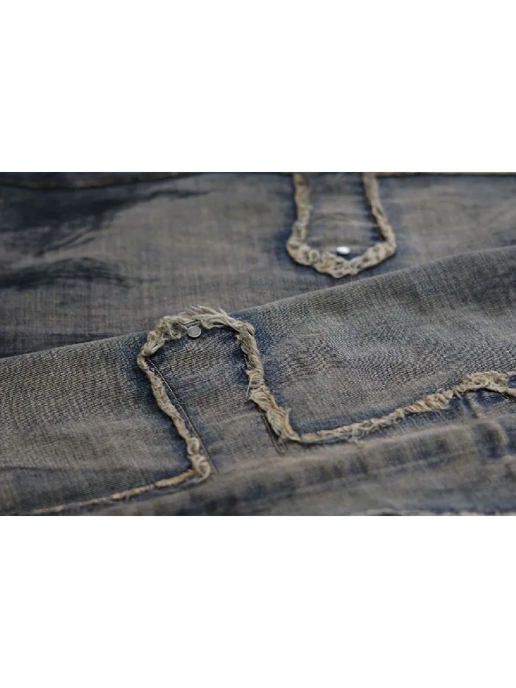 Vintage Washed Straight Jeans【s0000010399】